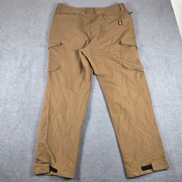 Bass Outdoor Cargo Pants Mens XL Brown Tan Hiking Tactical Articulated Knee XL - Picture 2 of 12